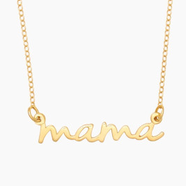 Mama Nameplate Necklace Sterling Silver or Gold